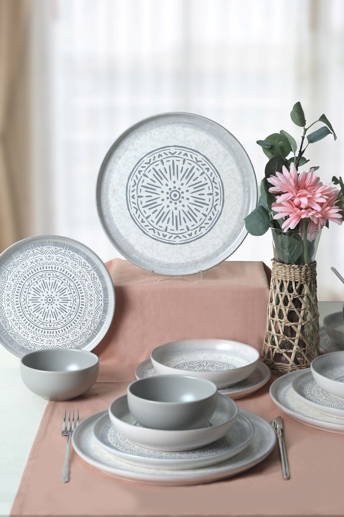 Keramika Stone Nordic Yemek Takımı 24 Parça 6 Kişilik 21426-27