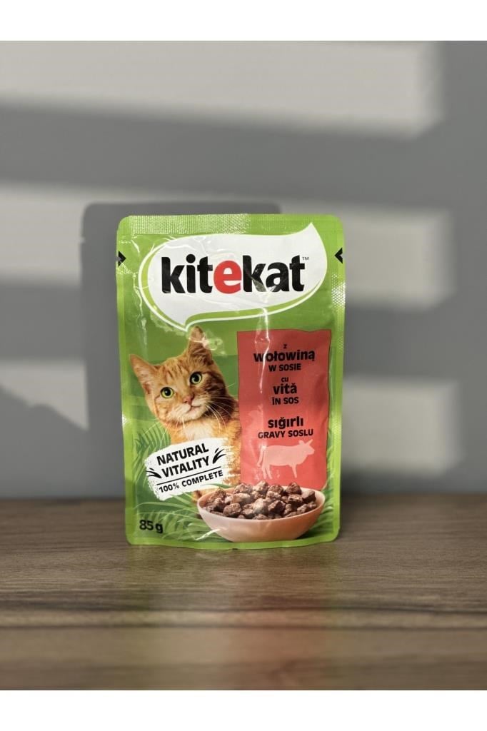 Kitekat Pouch Yaş Mama Sığır Etli 85 gr x 28 Adet