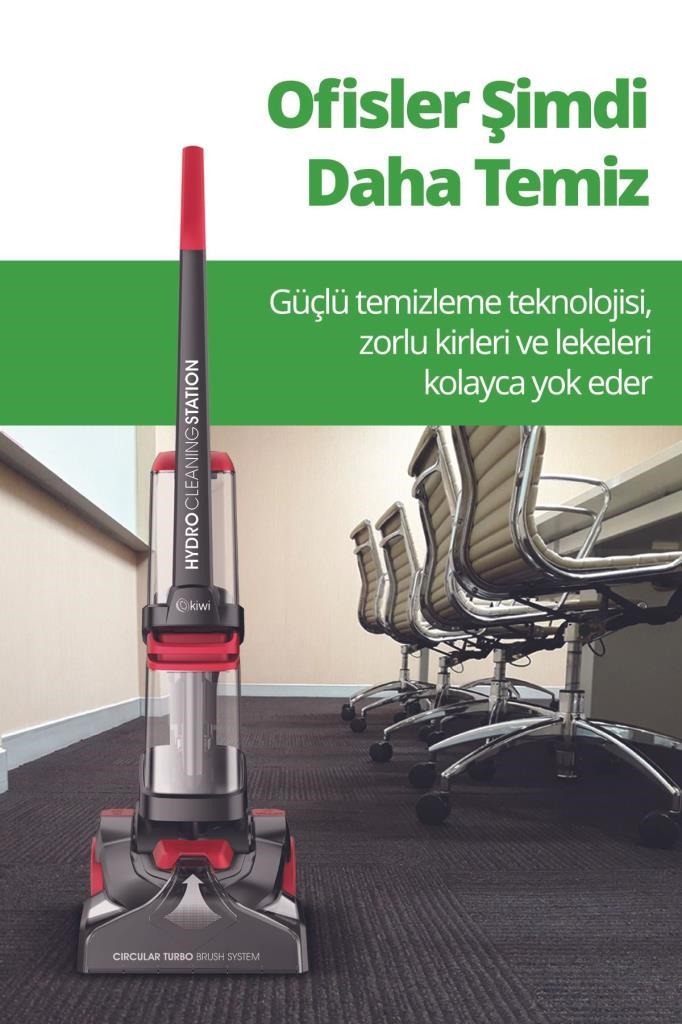 Kiwi KCC-4371 PRO Koltuk Temizleme Başlıklı Dikey Süpürge Halı ve Koltuk Yıkama Leke Çıkartma Makinesi