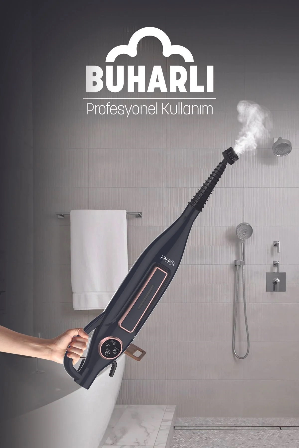 Kiwi KSC-4220 Çok Fonksiyonlu Ay.Seviyeli 10 Ap. Dikey Buharlı Mop Temizleyici