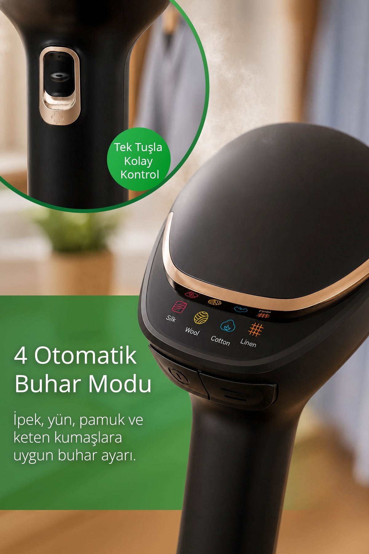 Kiwi KSI-671 Portatif Buharlı Kırışık Giderici 15 Saniyede Hızlı Isınma 4 Buhar Seviyesi 255 ml