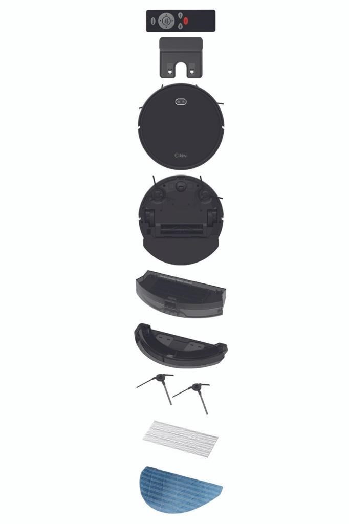 Kiwi KVC-4090 Akıllı Robot Süpürge Islak Kuru Robot Vacuum Mop
