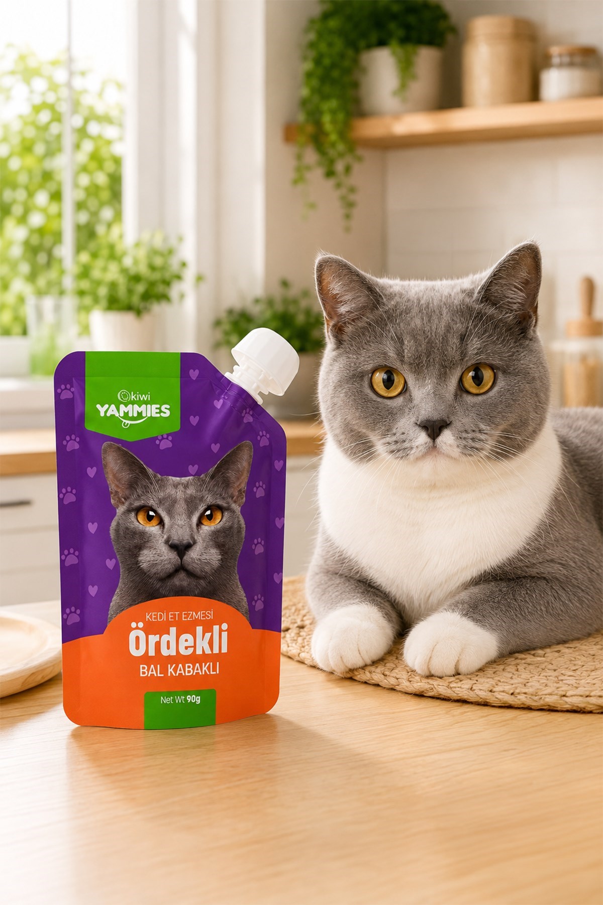 Kiwi Pets Kycc-50370 Yammies Ördekli Bal Kabaklı Kedi Ezmesi 90 Gr*5 Adet