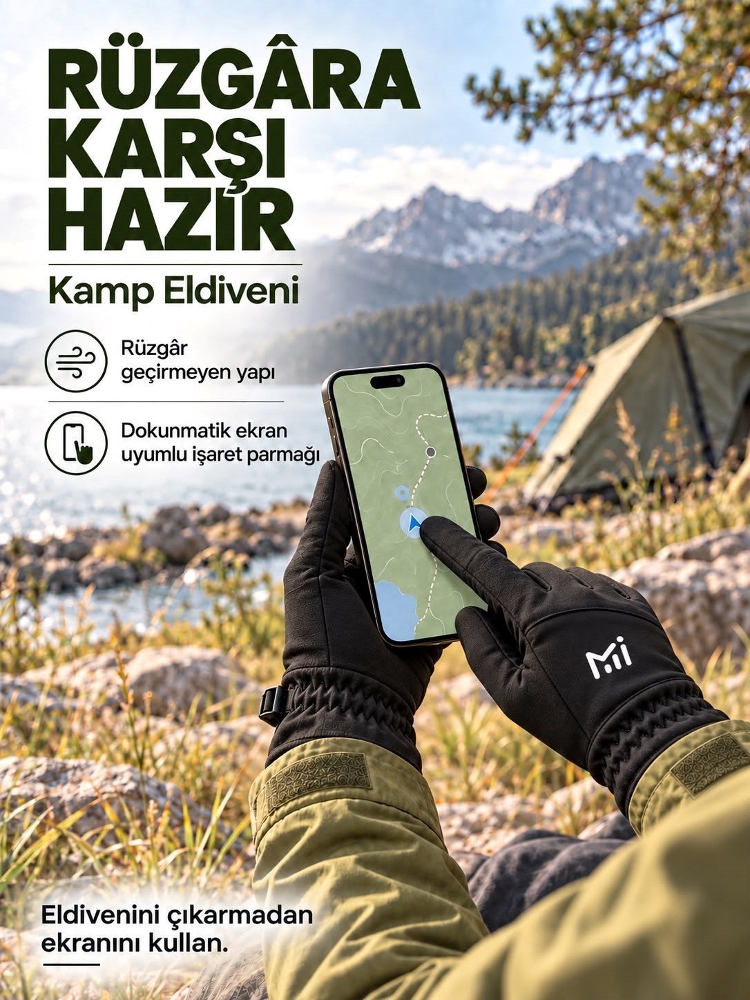 Kuzeylife Milo Windshield Vera Eldiven XL