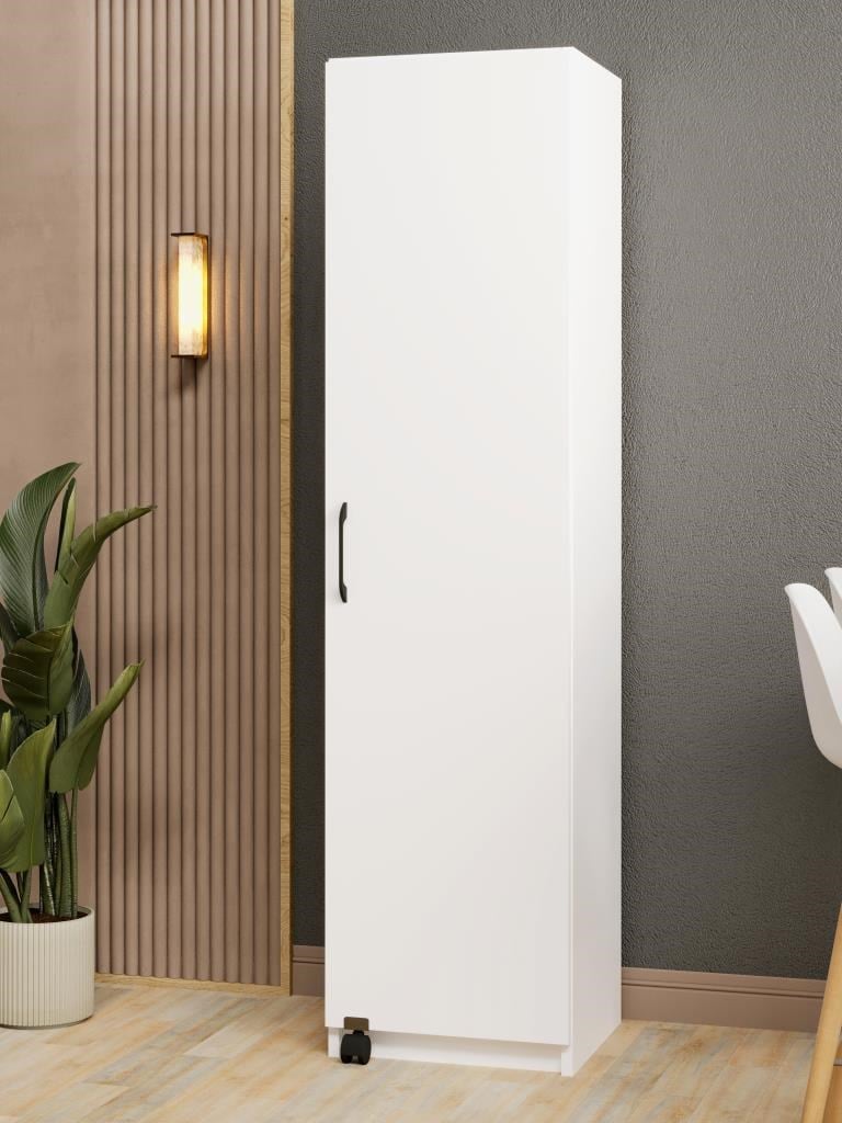 Kuzeylife Novens Çok Amaçlı Erzak-Kiler Dolabı Tek Kapaklı Beyaz