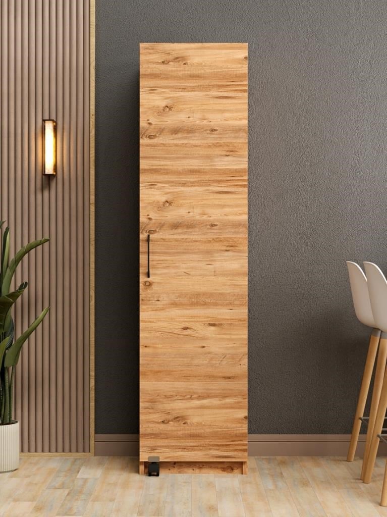 Kuzeylife Novens Çok Amaçlı Erzak-Kiler Dolabı Tek Kapaklı Çam