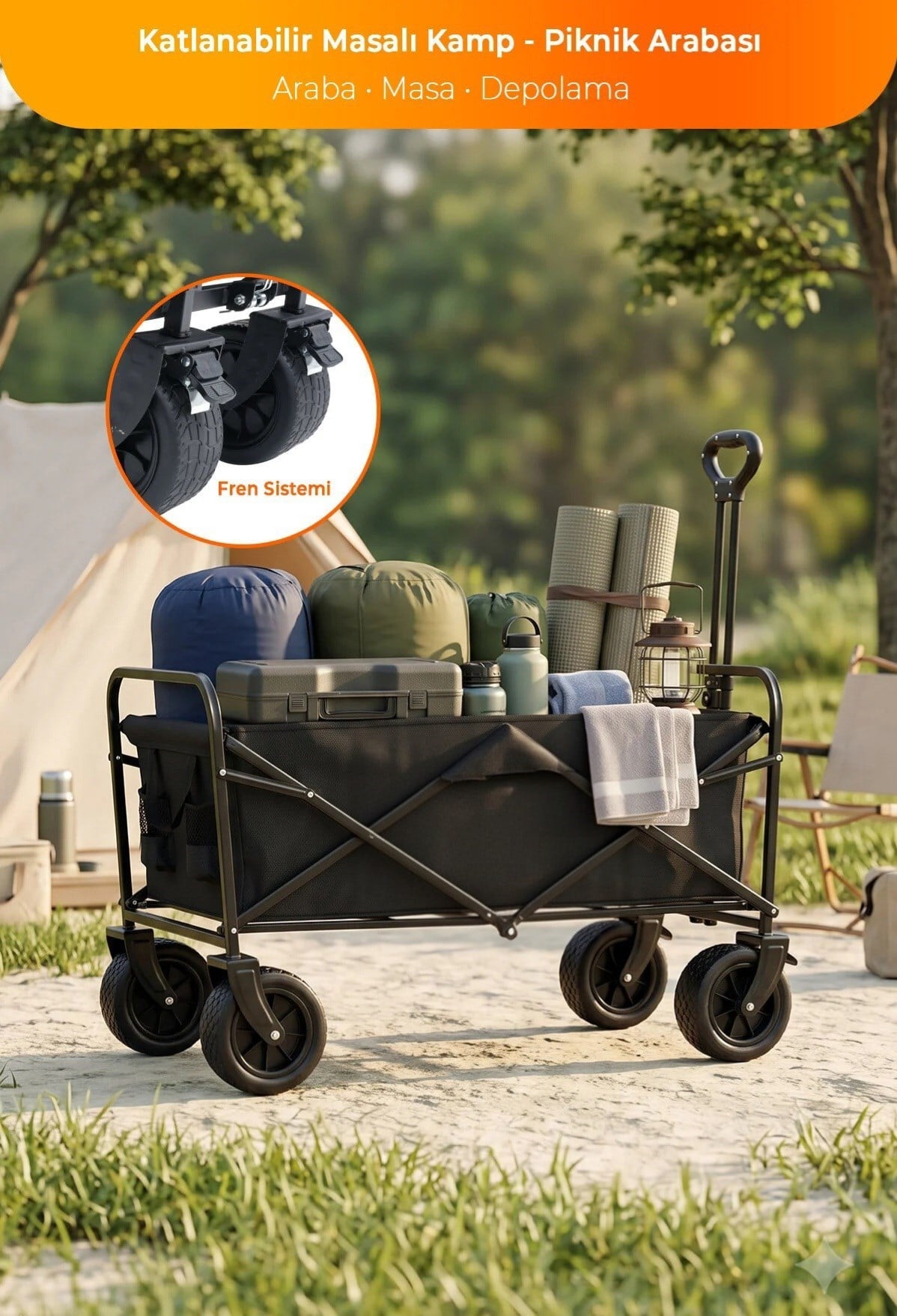 Kuzeylife Rover Wagon Masalı Portatif Taşıma Arabası