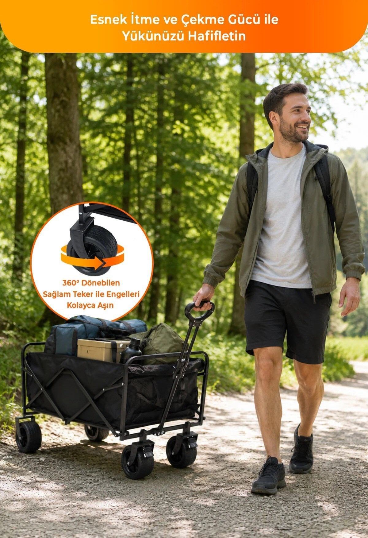 Kuzeylife Rover Wagon Masalı Portatif Taşıma Arabası