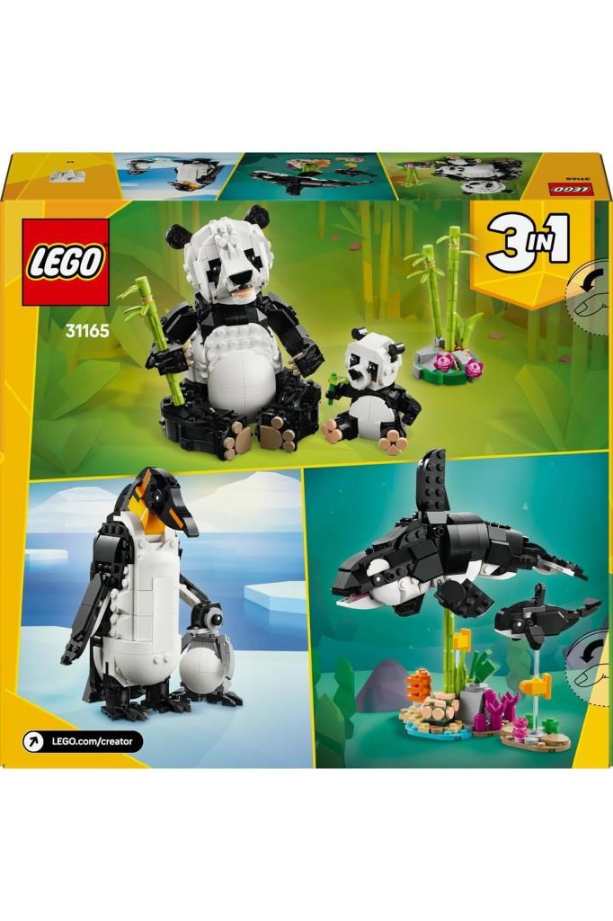 LEGO Creator 3’ü 1 Arada Vahşi Hayvanlar: Panda Ailesi 31165 - 8+ Yaratıcı Oyuncak Yapım Seti (626P