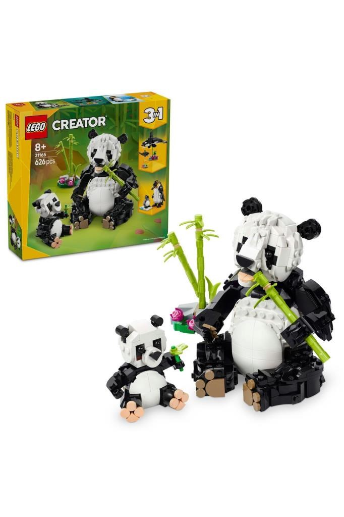 LEGO Creator 3’ü 1 Arada Vahşi Hayvanlar: Panda Ailesi 31165 - 8+ Yaratıcı Oyuncak Yapım Seti (626P