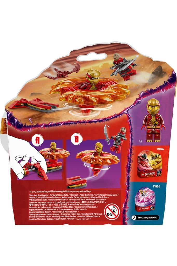 LEGO NINJAGO Kai’nin Ejderha Spinjitzu Topacı 71823 - 6+ Yaratıcı Oyuncak Yapım Seti (54P)