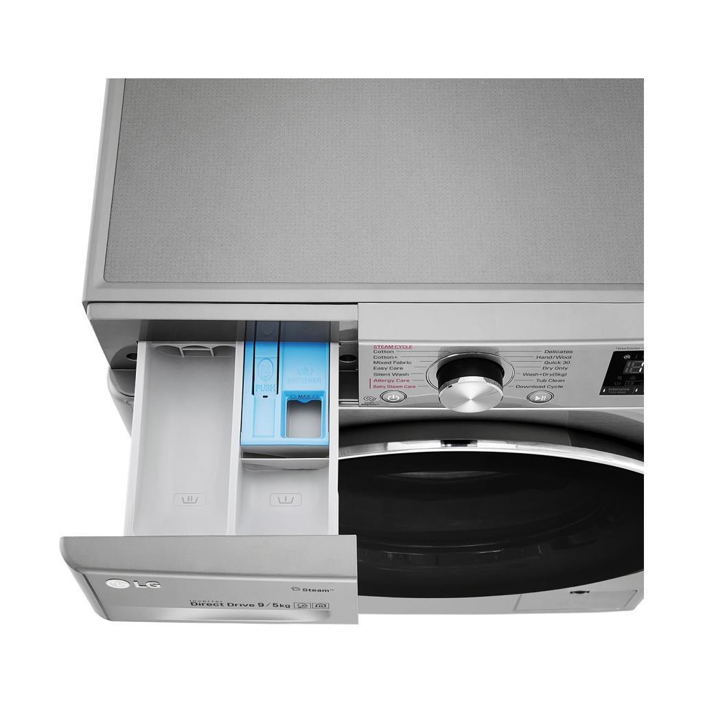 LG 9 Kg/5 Kg 1400 Devir Inox Kurutmalı Çamaşır Makinesi