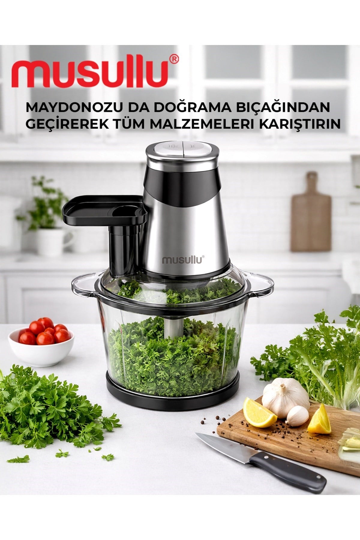 Musullu MSL-1232-3 Çok Amaçlı ve Çelik Hazneli Rondo Doğrayıcı 