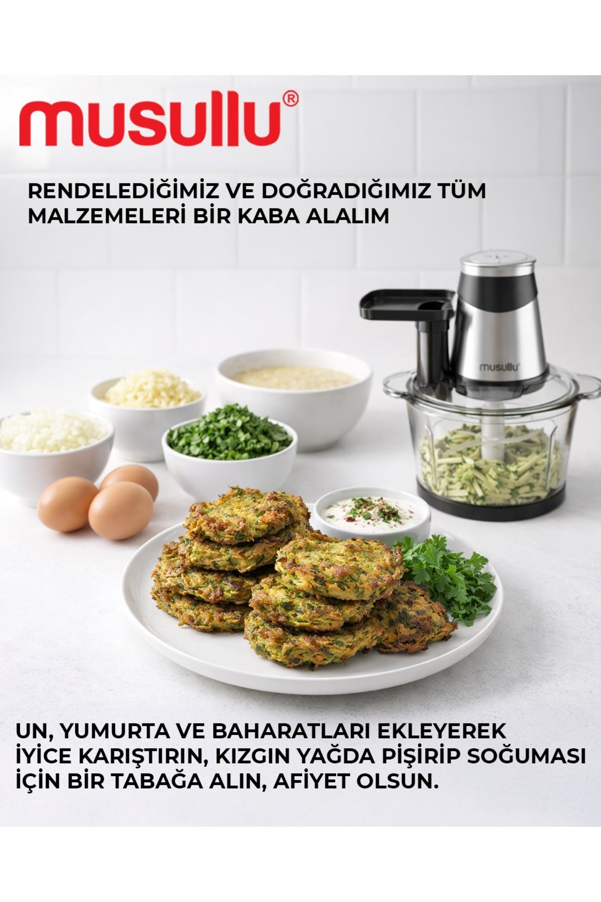 Musullu MSL-1232-3 Çok Amaçlı ve Çelik Hazneli Rondo Doğrayıcı 