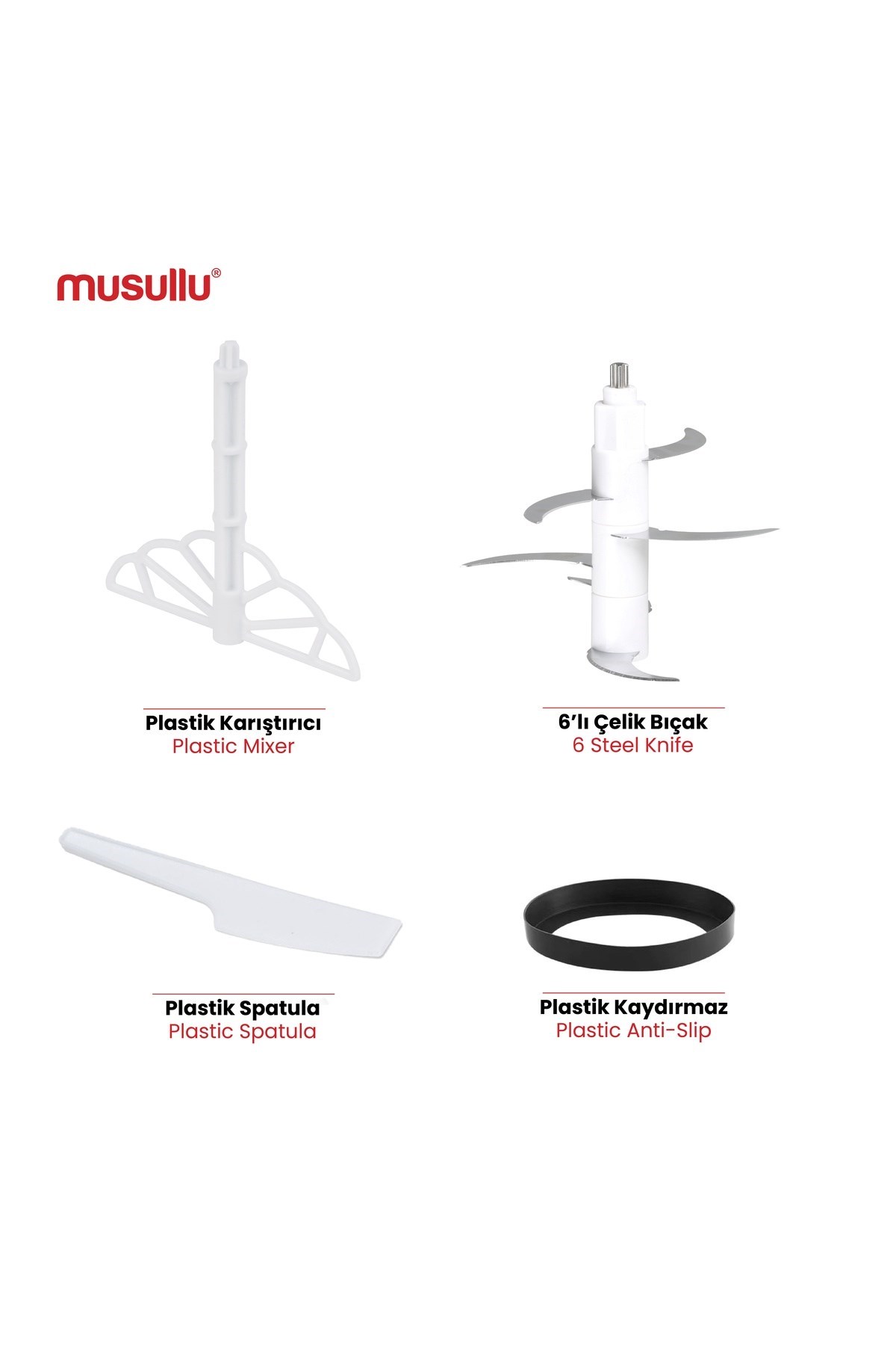 Musullu Rondo Doğrayıcı 3 Lt 6 Bıçaklı Msl-1222-3