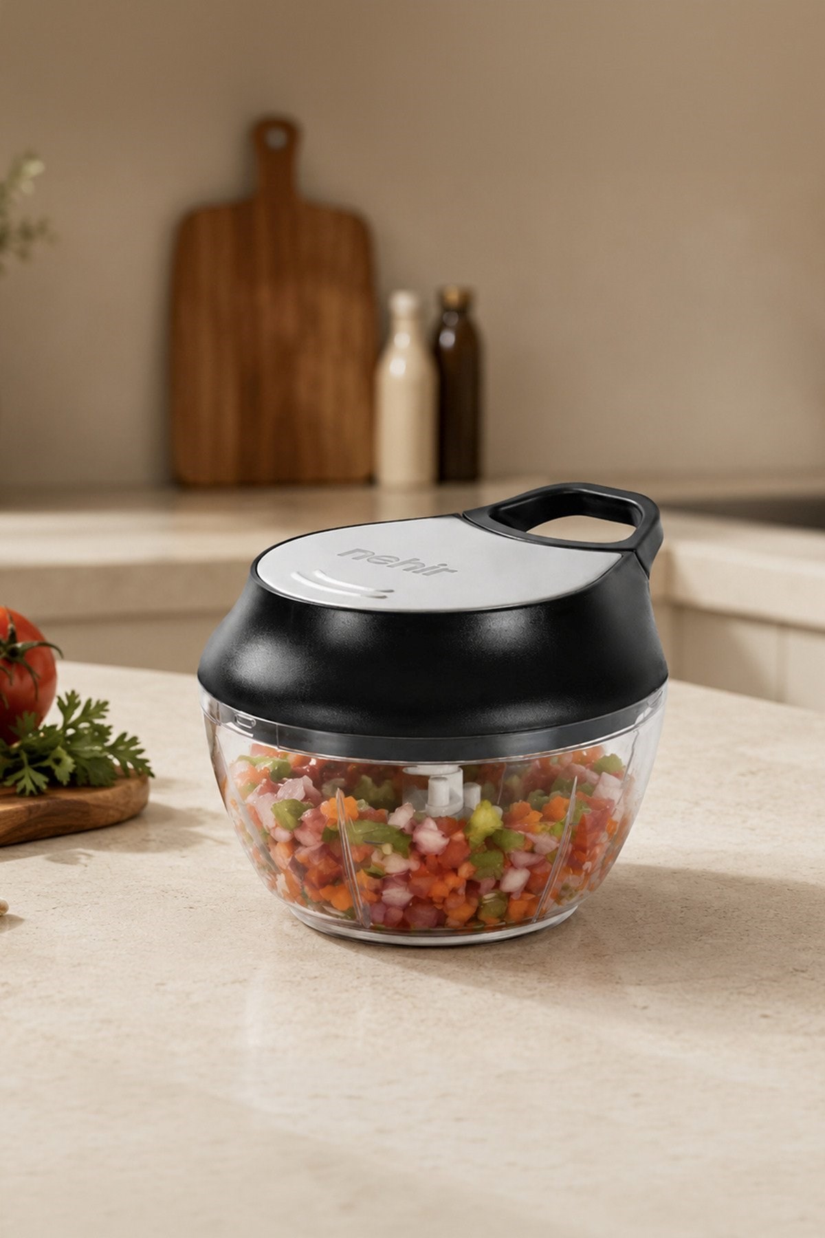 Nehir Flip 500 ml Pratik Manuel Rondo Doğrayıcı
