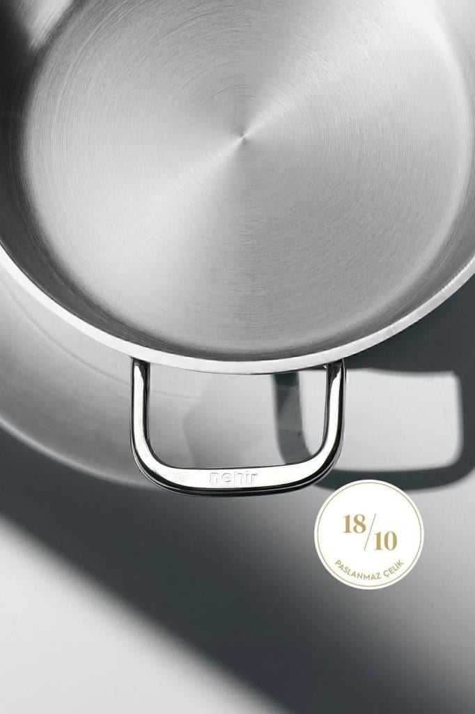 Nehir Silver 4 Parça Paslanmaz Çelik Sahan Seti (18-20 cm)