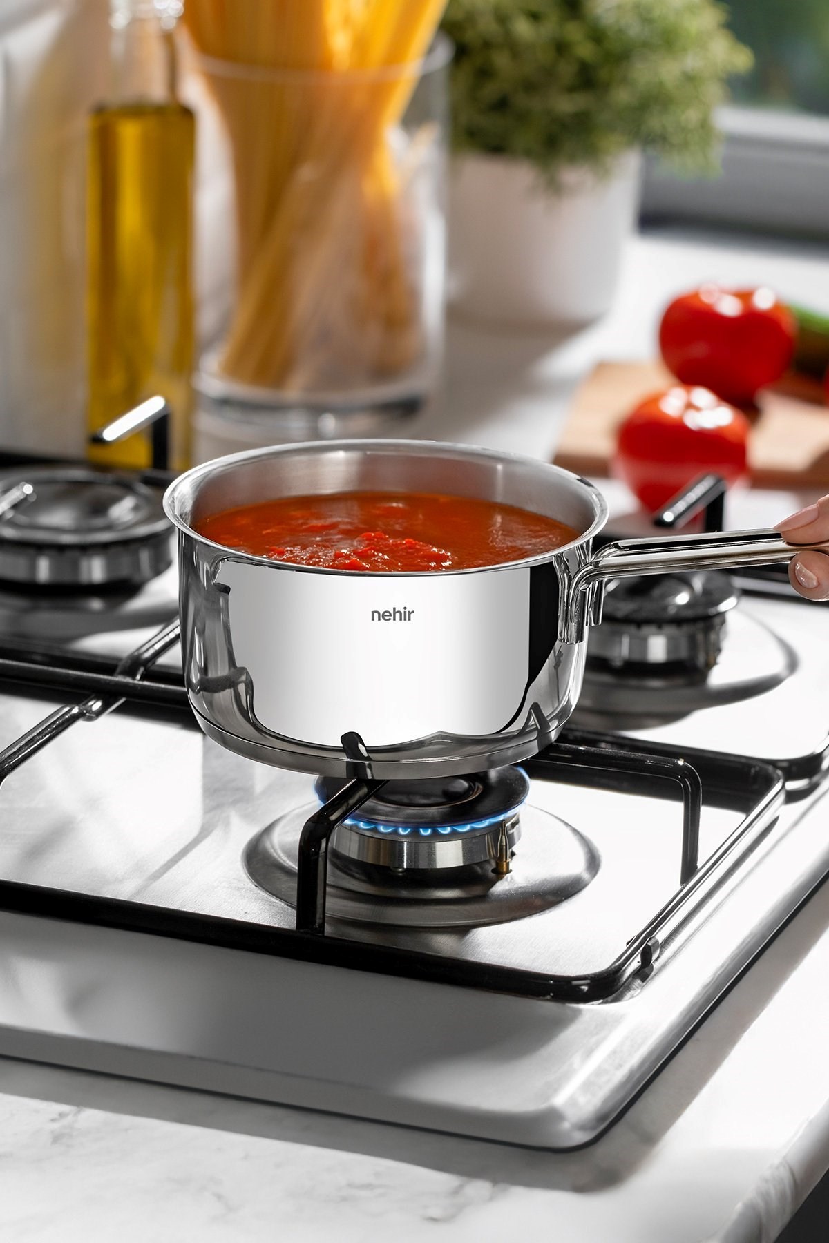 Nehir Silver Çelik Sosluk 14 cm Kapaksız