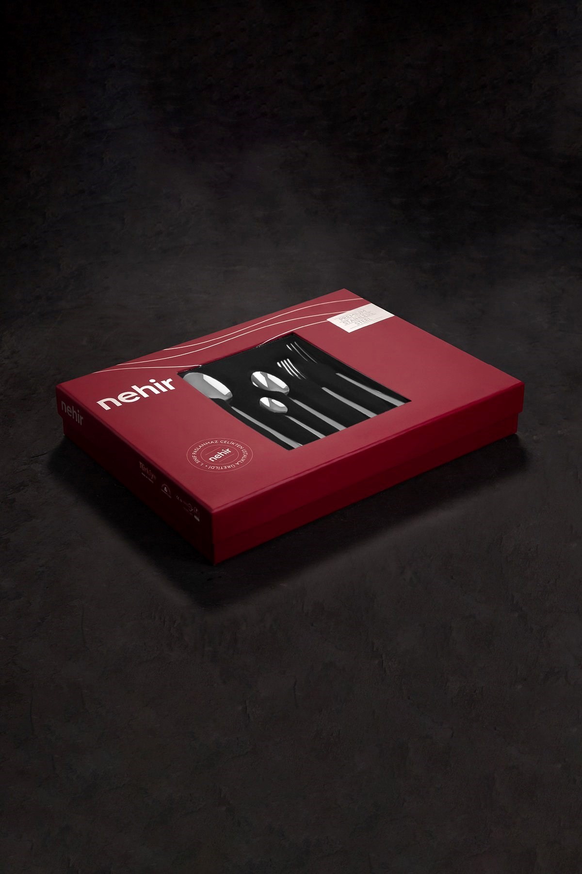 Nehir Sultan Sade 12 Kişilik 84 Parça Kutulu Çatal Kaşık Bıçak Takımı