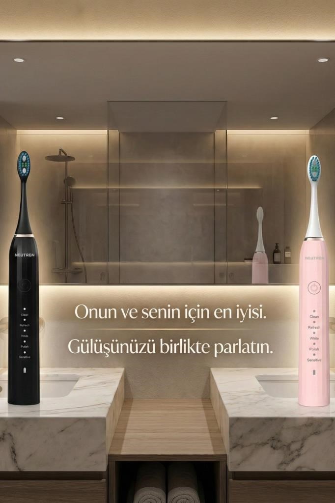 Neutron Şarjlı Sonik Şarjlı Pembe Diş Fırçası