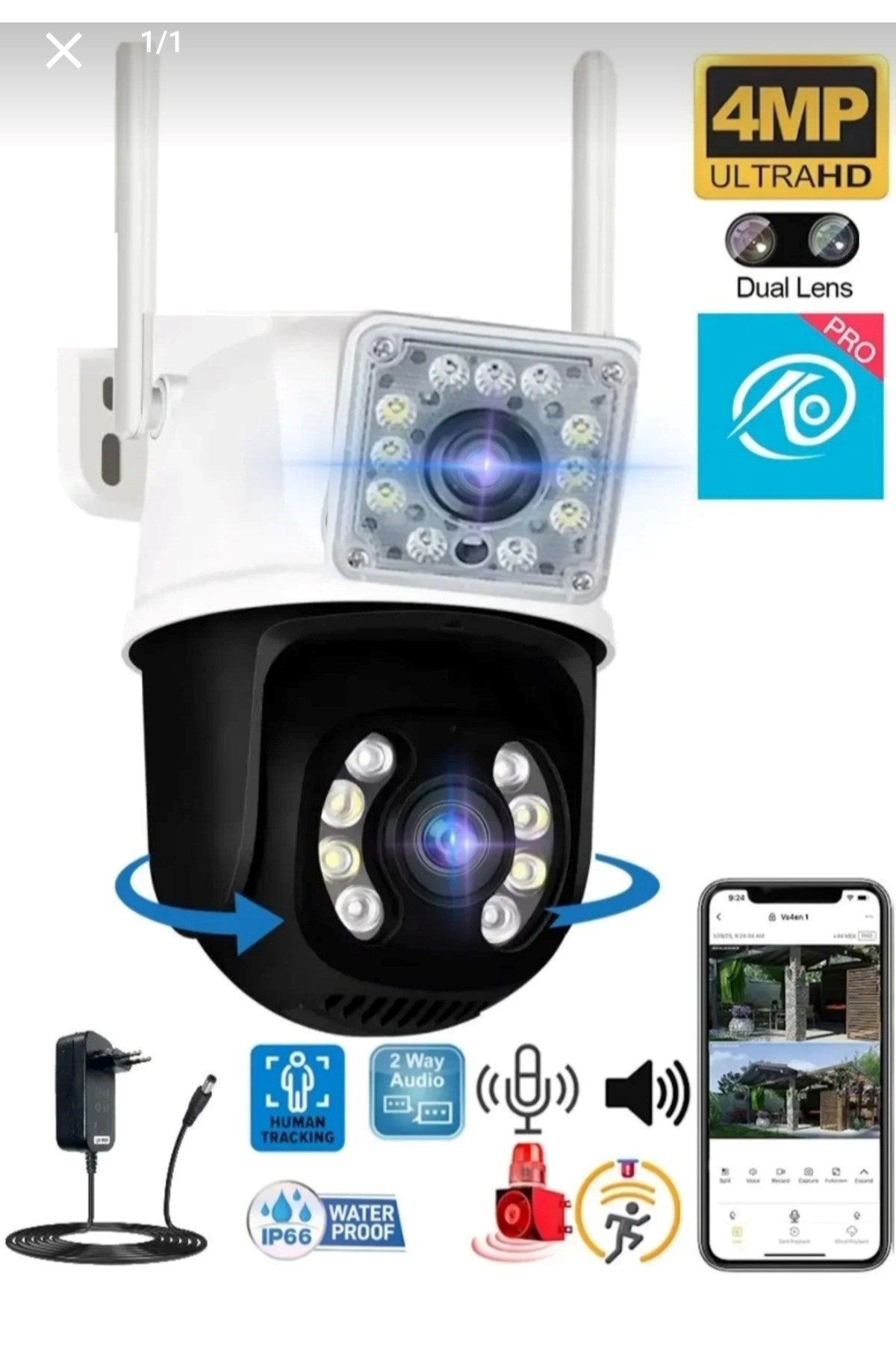 O-KAM 3012 çift lens Gece Renkli 3+3MP Güvenlik Kamerası 