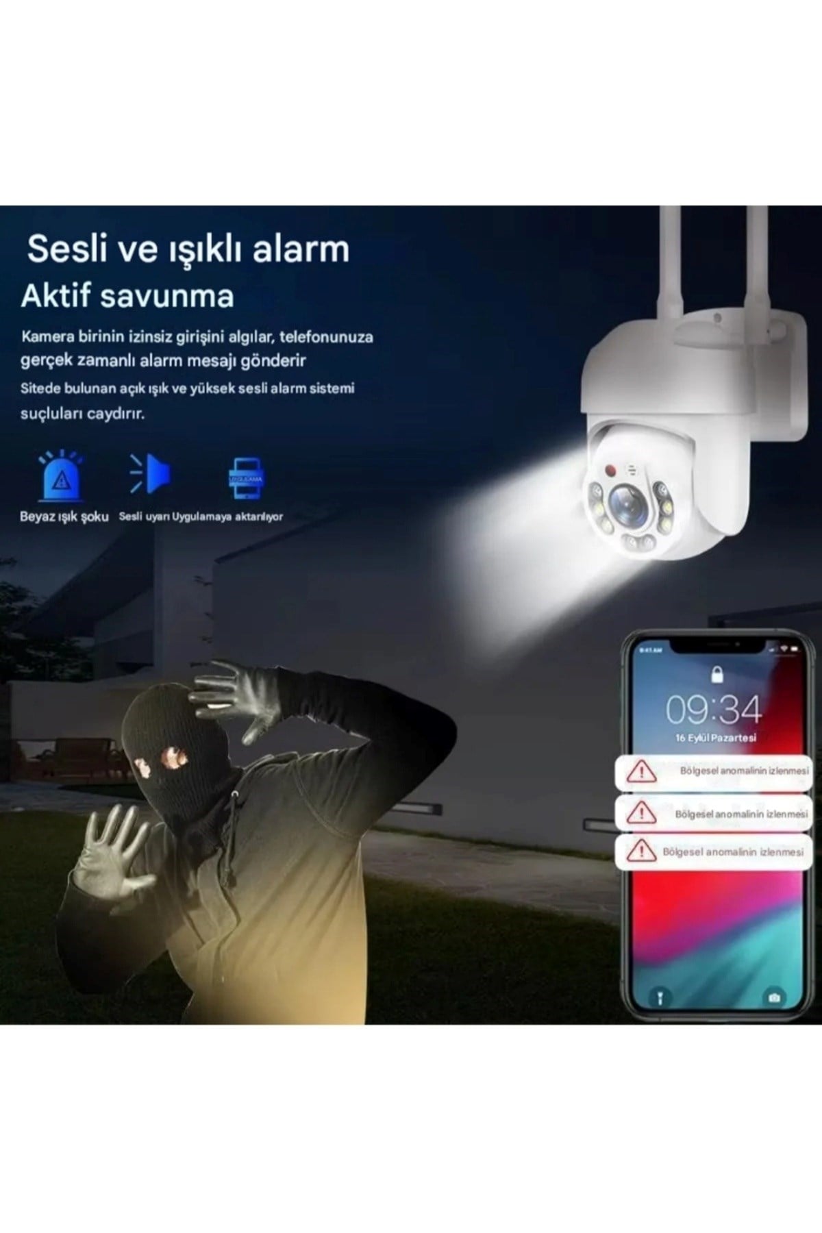 O-KAM 3031PRO Tek Kamera 3MP Hareketli Wifi Akıllı Kamera,Yapay Zeka, Gece Görüş,Karşılıklı Konuşma