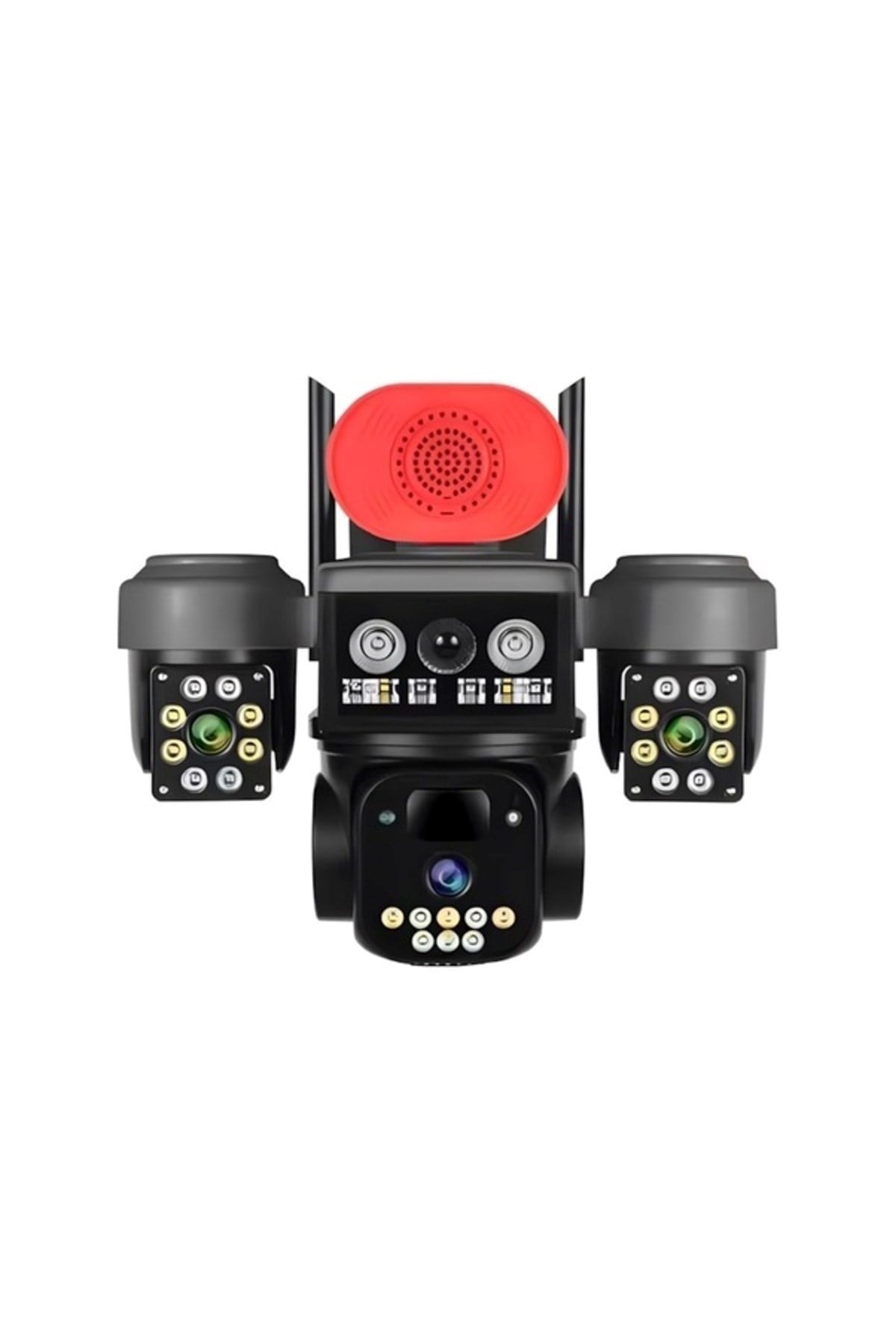 O-KAM OK8090 4G Simkartlı Solar 3 Lens 9MP Siren Mikrofon Hoparlör Yapay Zeka Güneş Panelli Kamera