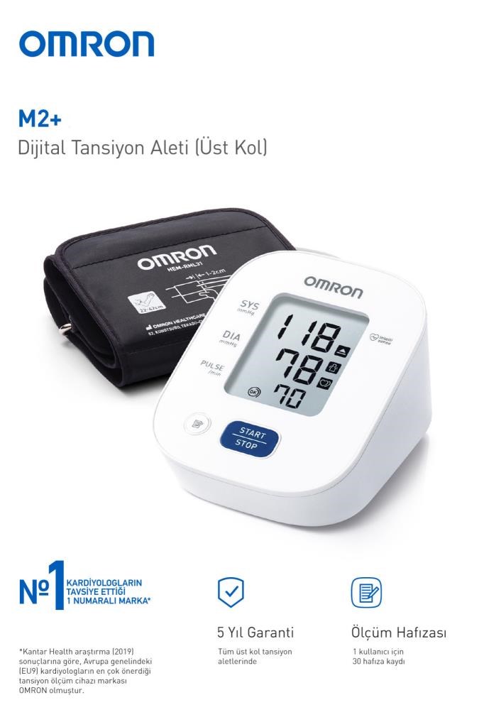 Omron M2+ Dijital Tansiyon Aleti