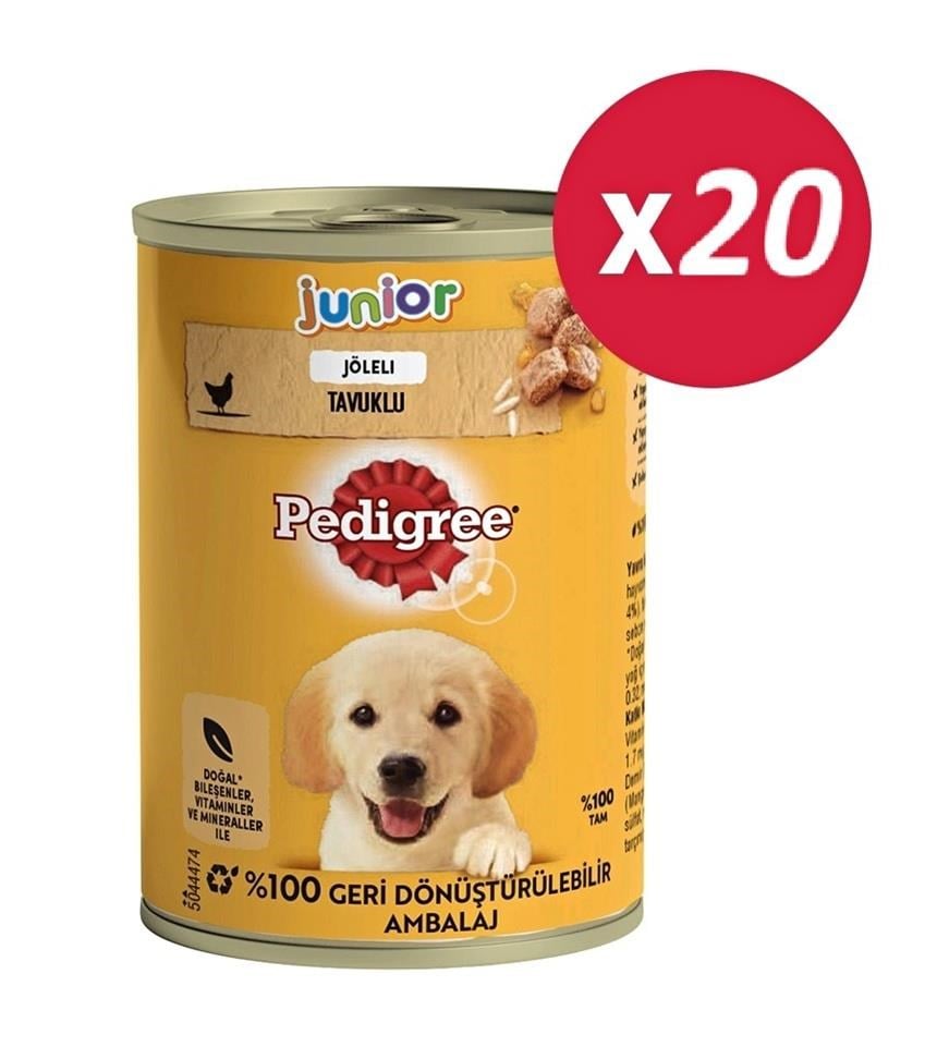 Pedigree Junior Tavuklu Yavru Konserve Köpek Maması 400 Gr*20 ADET
