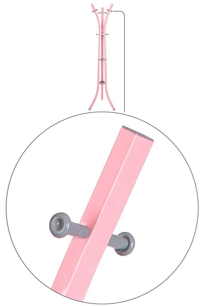 Perilla Metal Lobby 360 Ayaklı Portmanto Askılık Pembe 40 cm 185 cm