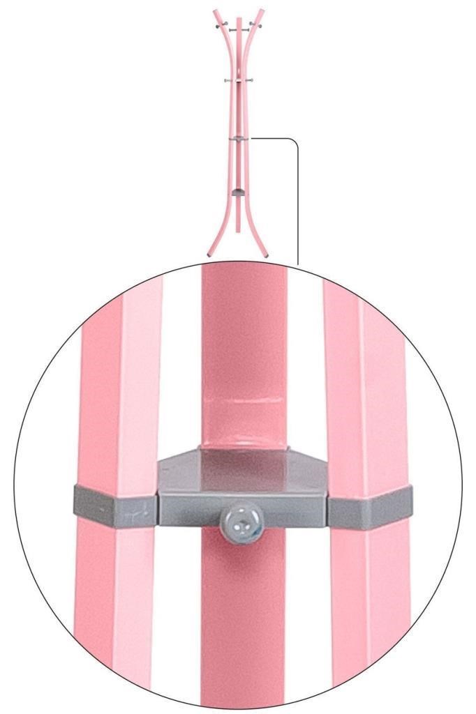 Perilla Metal Lobby 360 Ayaklı Portmanto Askılık Pembe 40 cm 185 cm