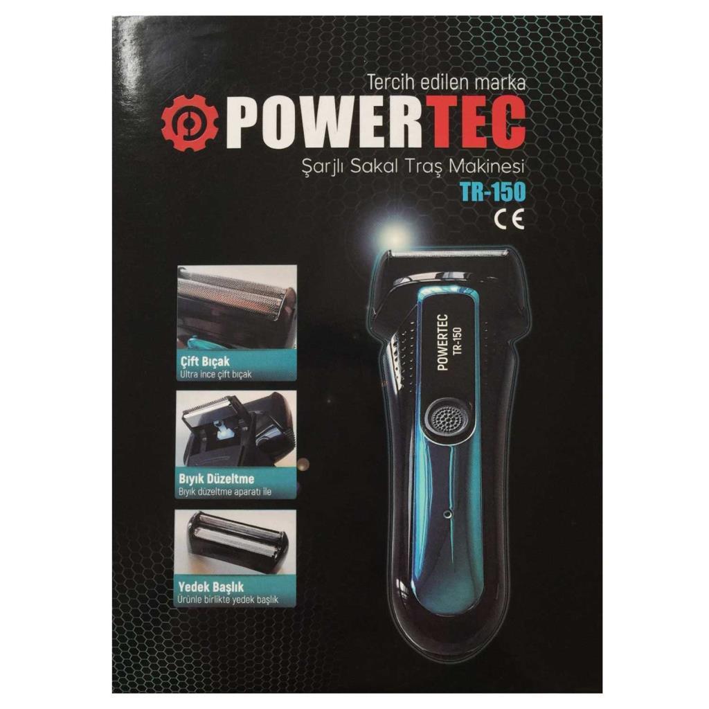 Powertec TR-150 Şarjli Sakal Tıraş Makinesi