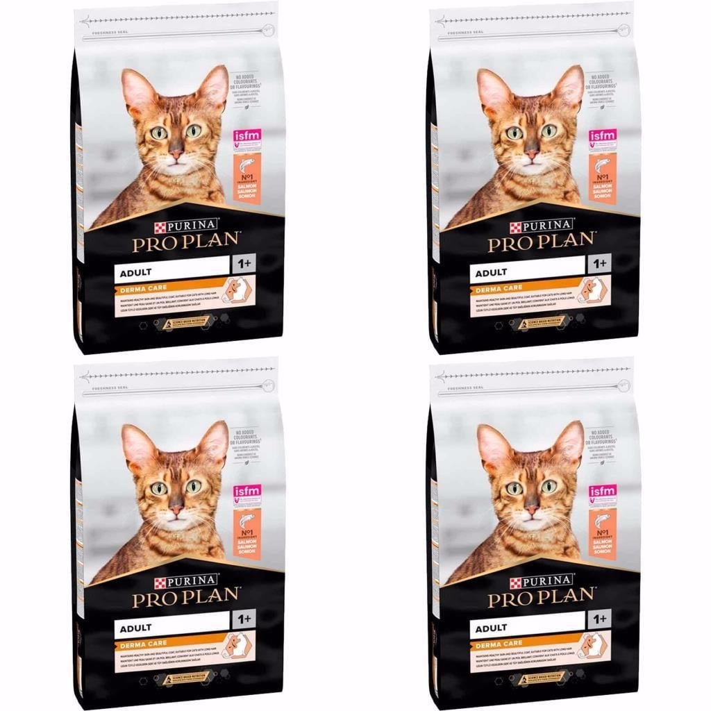 Pro Plan Derma Plus Somonlu Yetişkin Kedi Maması 1,5 Kg X 4 Adet