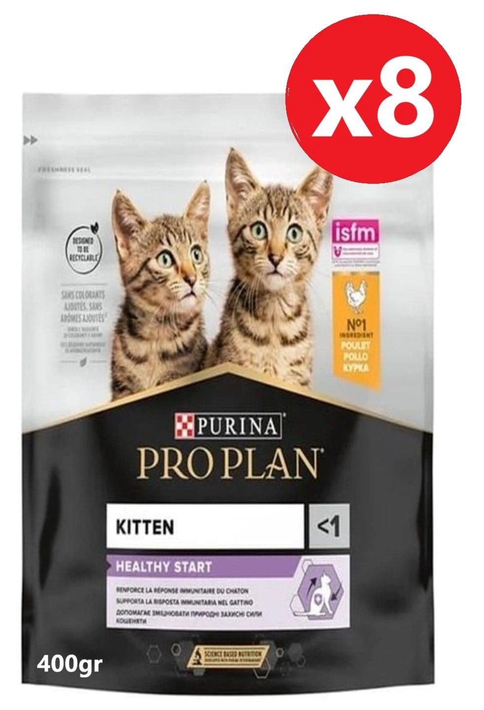Pro Plan Junior Tavuklu Yavru Kedi Maması 400 gr*8 Adet