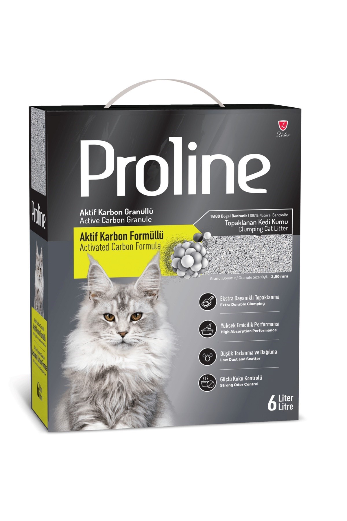 Proline Aktif Karbon Tanecikli Kedi Kumu 4X6lt.