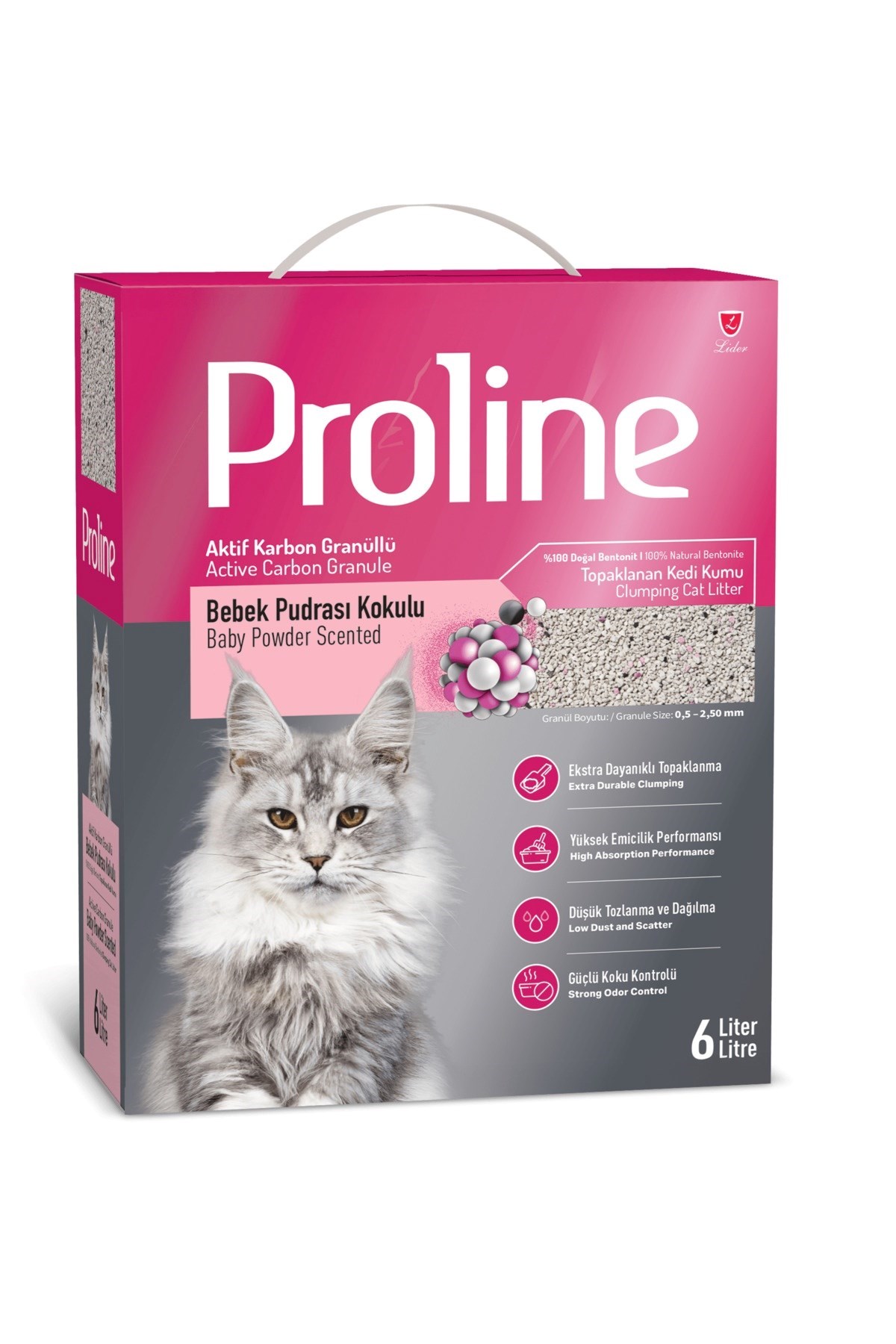 Proline Bebek Pudrası Kokulu Kedi Kumu 2X6Lt.
