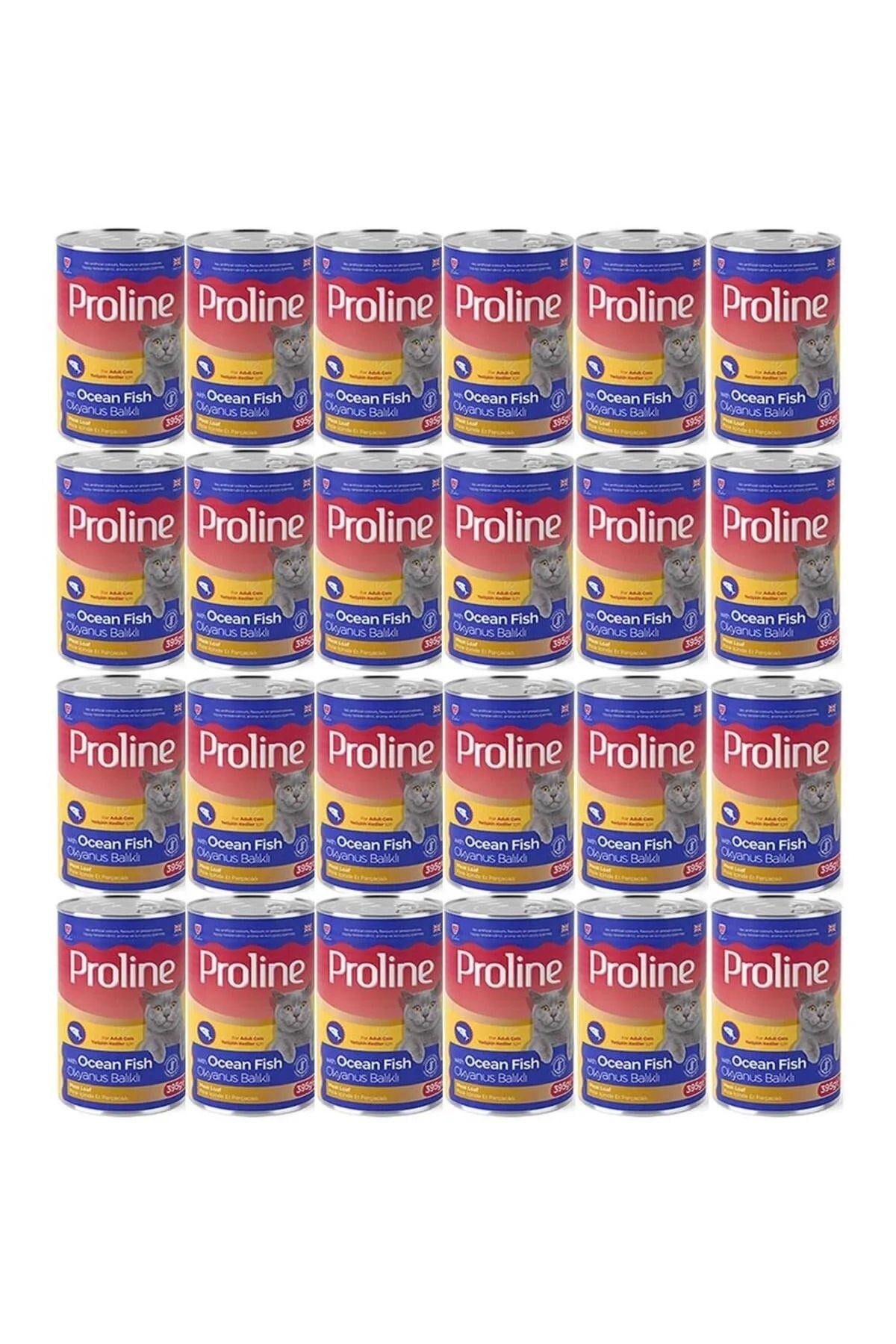 Proline  Okyanus Balıklı Pate İçinde Et Parçacıklı Kedi Konservesi 395g x 24 Adet