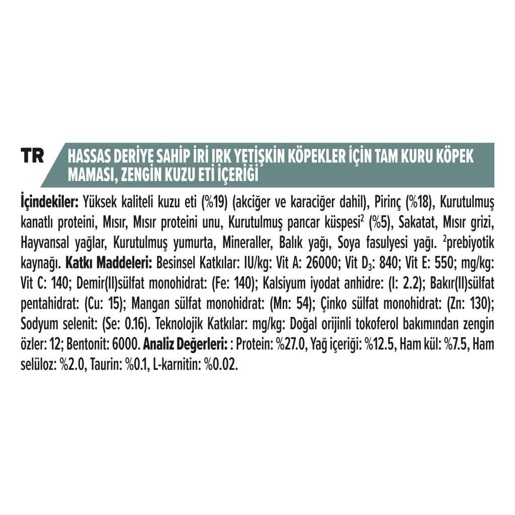 Proplan Optidigest Kuzu Etli İri Irk Yetişkin Köpek Maması 14 Kg 