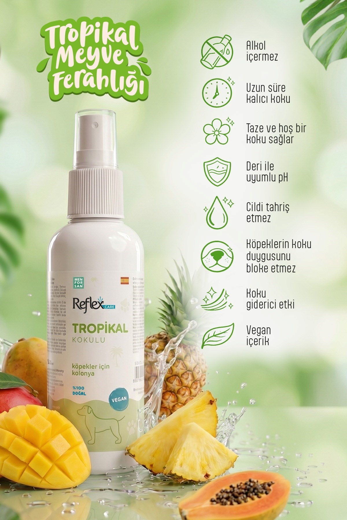 Reflex Care Tropikal Kokulu Köpek Kolonyası 125 ml