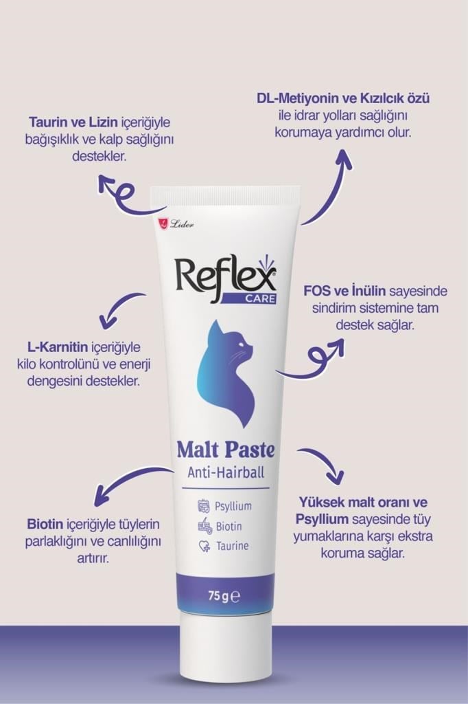 Reflex Care Tüy Yumağı Önleyici Malt Macun 75 G