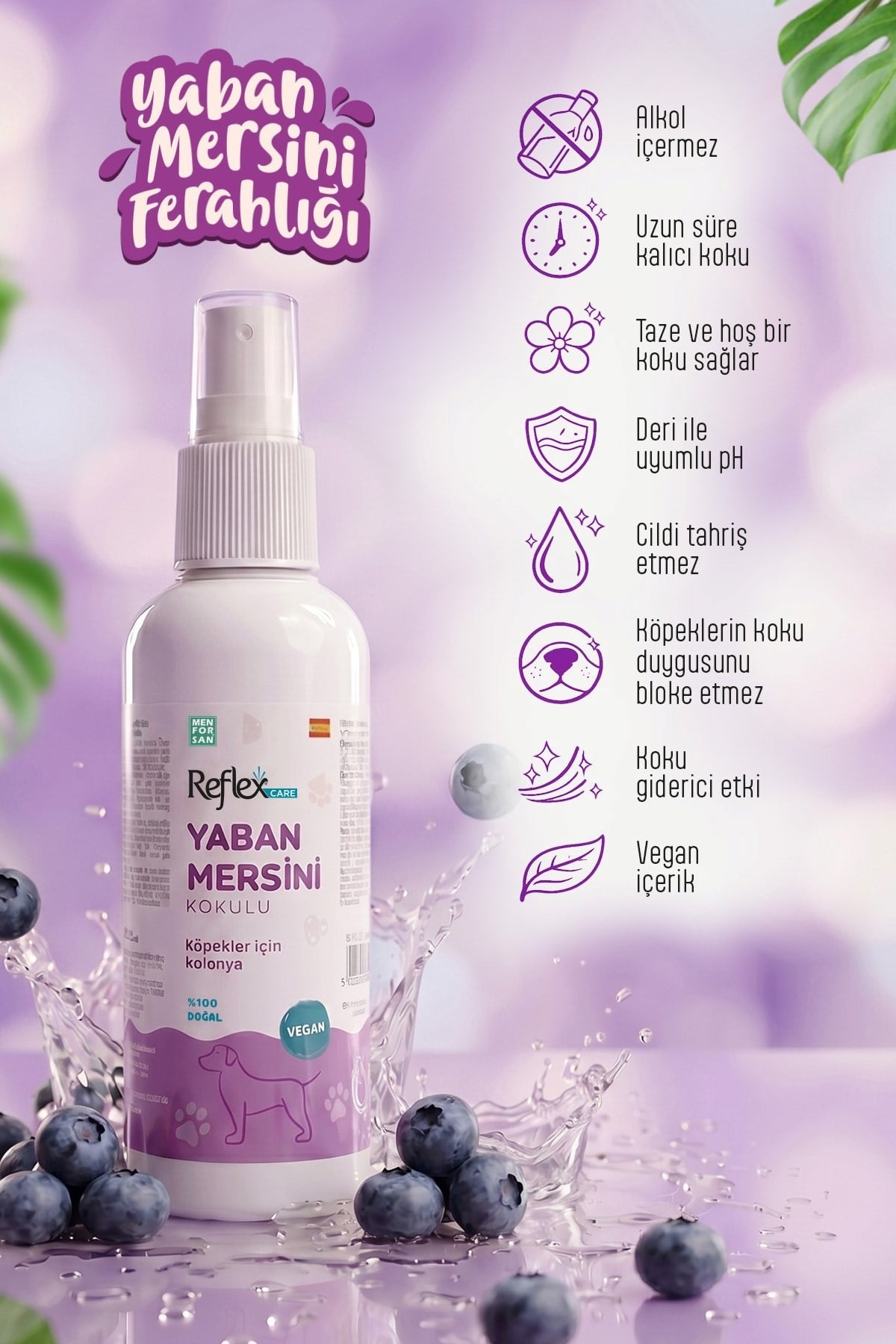Reflex Care Yaban Mersini Kokulu Köpek Kolonyası 125 ml