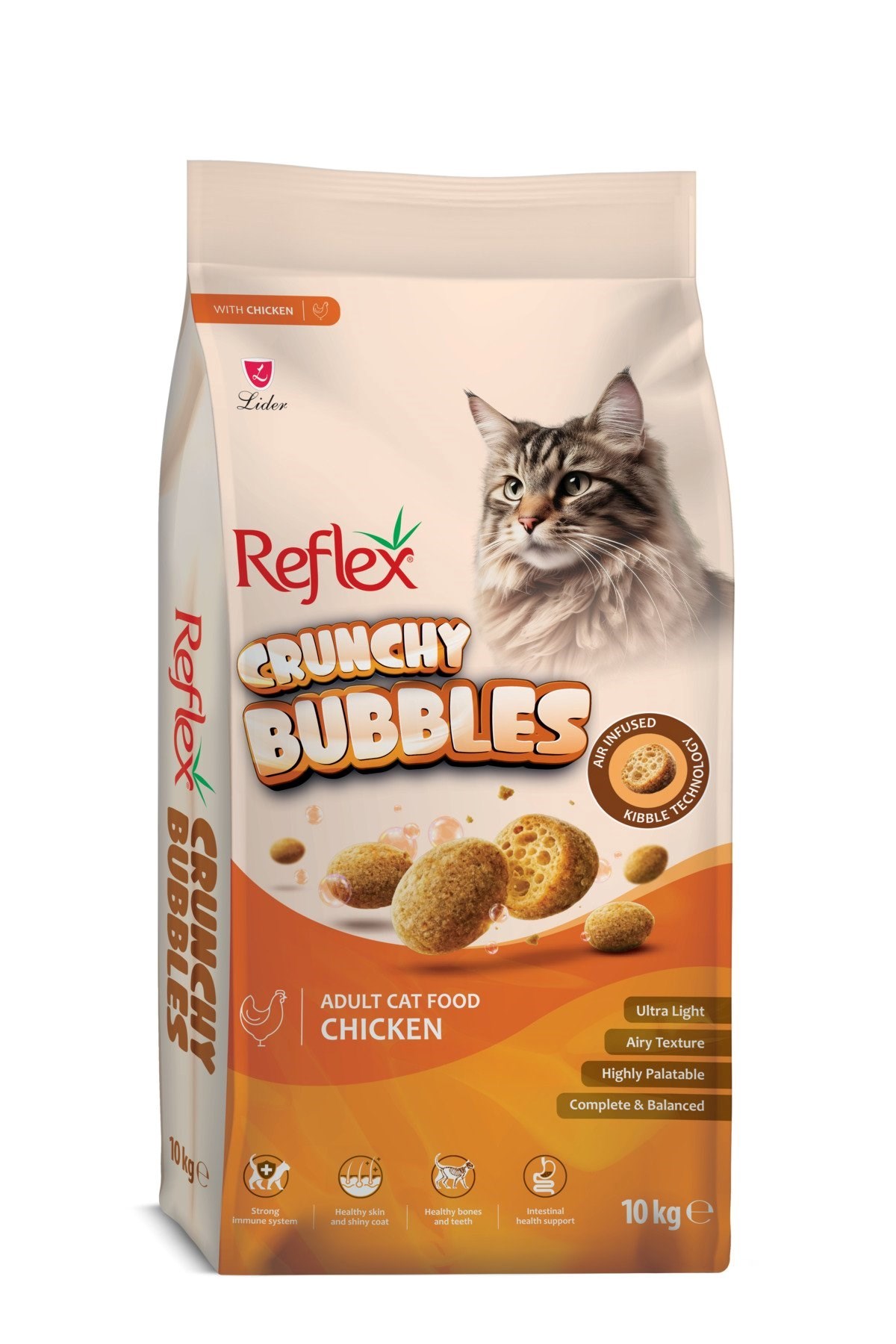 Reflex Crunchy Bubbles Tavuklu Yetişkin Kedi Maması 10 kg