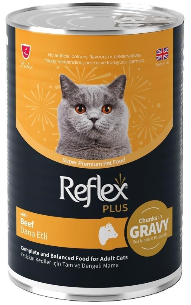 Reflex Plus Karışık Yetişkin Kedi Konservesi 400 Gr*12 ADET 