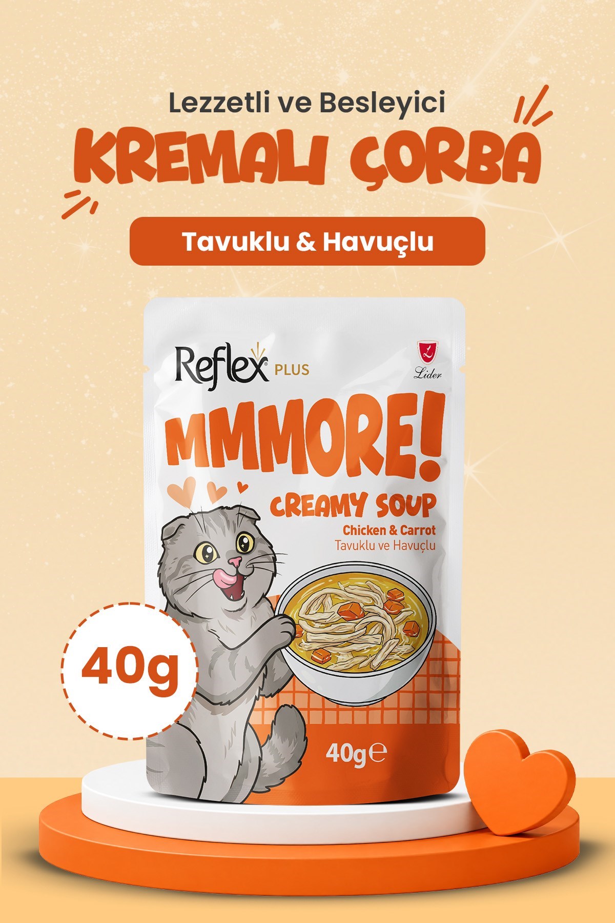 Reflex Plus Mmore Tavuklu Ve Havuçlu Kremalı Kedi Çorbası 40 Gr*12li SET