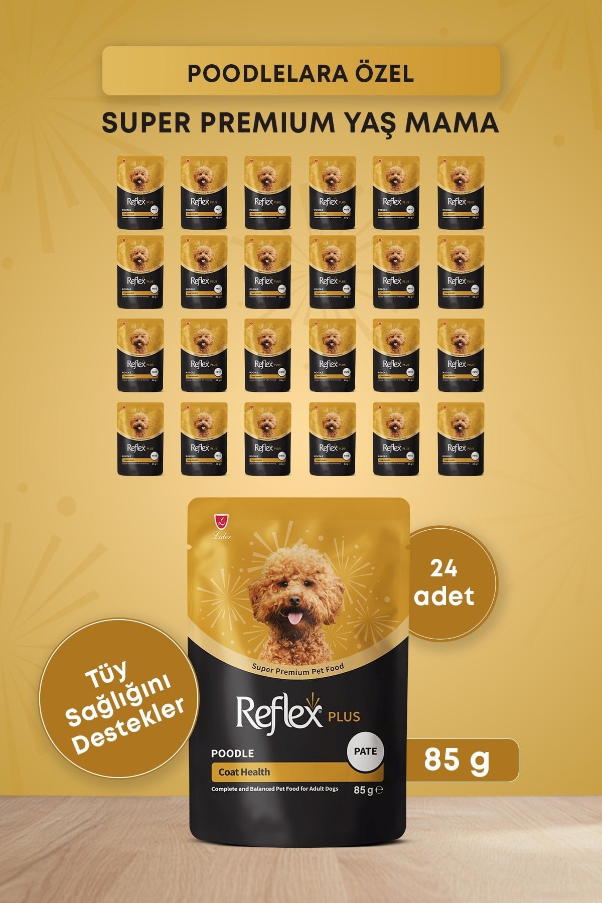 Reflex Plus Poodle Yetişkin Köpek Pouch Mama 85 Gr x 24 Adet