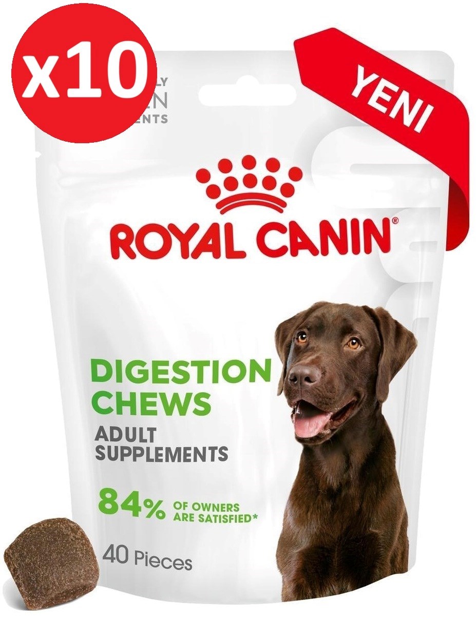 Royal Canin DigestionChews Yetişkin Köpekler İçin Sindirim Sistemini Destekleyen Ödül Maması 160g*10