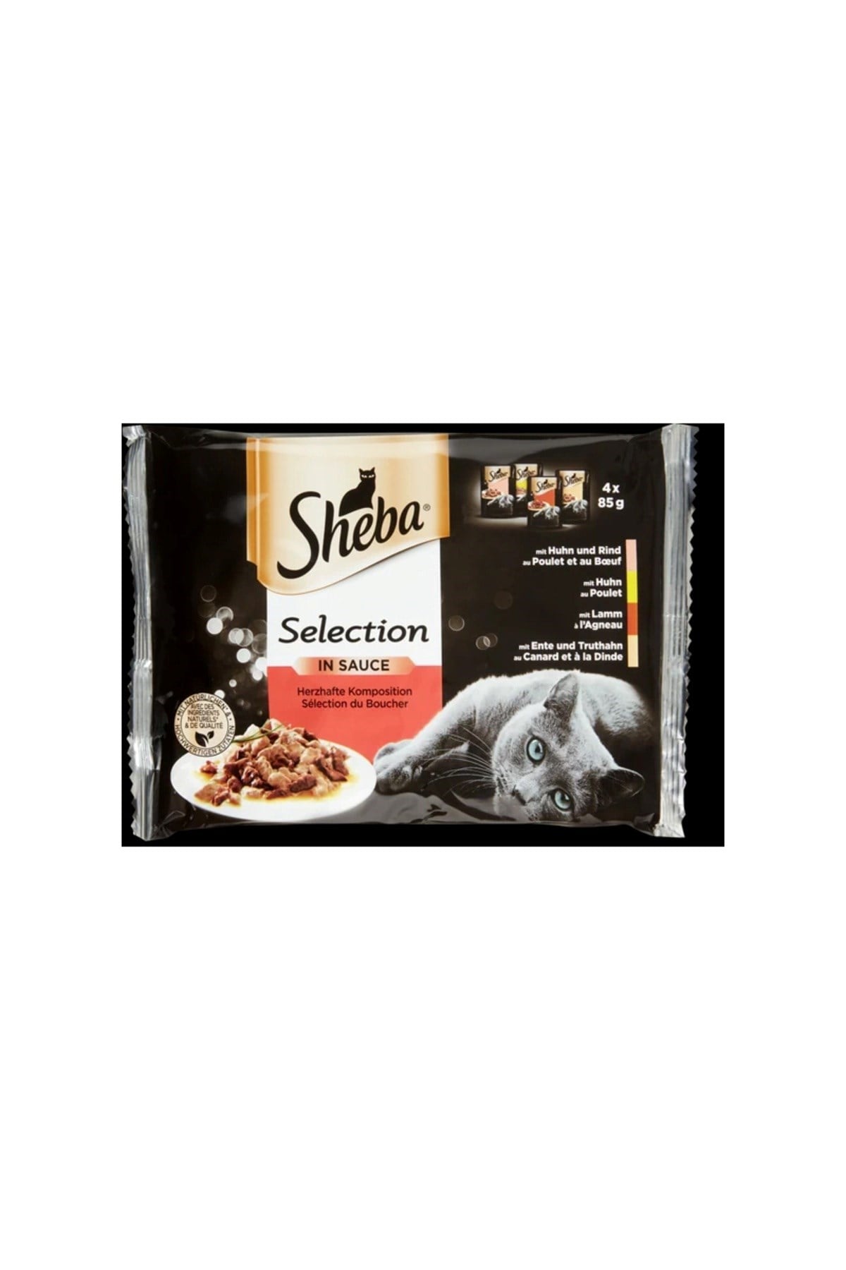 SHEBA Pouch Karışık Çeşit Yetişkin Kedi Konservesi 85 gr (4'lü) (13 Adet)