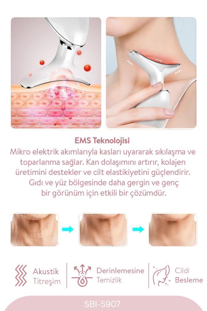 Sinbo Sbı-5907 Yüz ve Boyun Masaj Cihazı Kolajen Destekli Cilt Bakımı