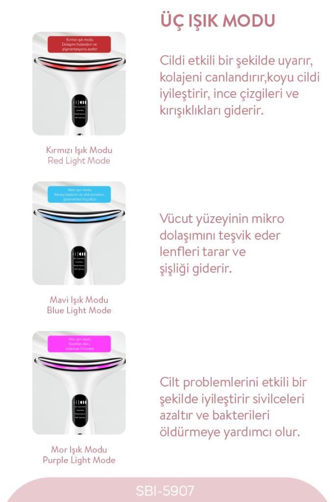 Sinbo Sbı-5907 Yüz ve Boyun Masaj Cihazı Kolajen Destekli Cilt Bakımı