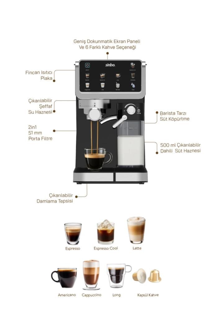 Sinbo Scm-9033 Espresso Kahve Makinesi